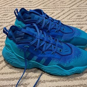 Adidas Vibrant Blue and Teal Sneakers